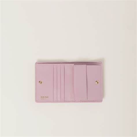 miu miu pink matelassé wallet|Alabaster Pink Small Matelassé Nappa Leather Wallet .